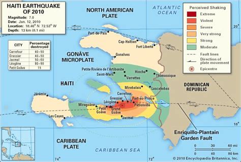 The reason that haiti is vulnerable to more earthquakes is the fact there is a very large transform fault running immediately adjacent to it, on the north side of the island. Haiti earthquake of 2010 | Britannica.com