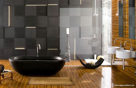 Geniş Banyolar İçin Siyah Renk Tasarımlar Dekorasyon Rehberiniz
