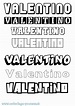Coloriage du prénom Valentino : à Imprimer ou Télécharger facilement