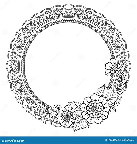 Circular Pattern In Form Of Mandala For Henna Mehndi Tattoo