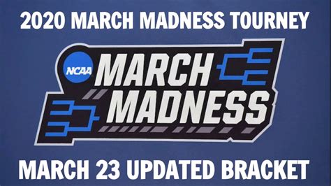 2020 Ncaa Tournament Updated Bracket And Schedule For March 23 Youtube
