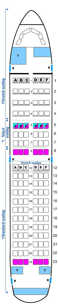 Seat Map Midwest Airlines Airbus A318 Midwest Airlines Airlines Midwest
