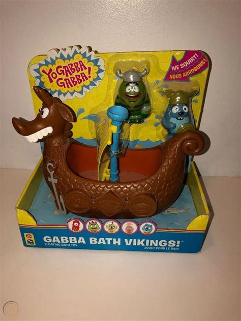 Rare Yo Gabba Gabba Gabba Bath Vikings Floating Bath Toy Set 1972810551