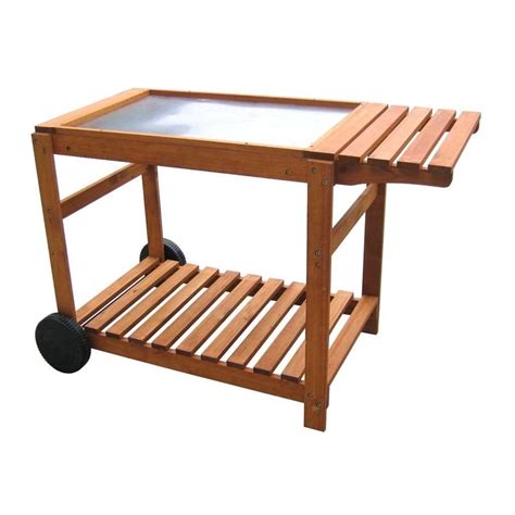Quel chariot bois, acier, inox choisir pour poser sa plancha gaz ou électrique en fonte émaillée ? Chariot à Plancha en Bois avec plateau en Inox | Paella du Sud