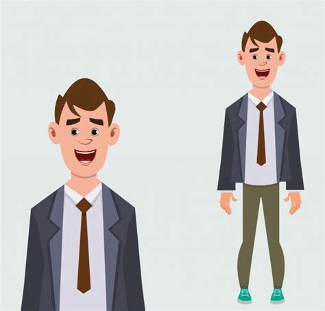 Cute Businessman Cartoon Character