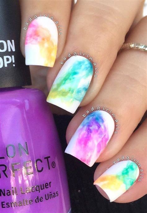 If Youre Trying The Rainbow Nail Art Design But You Want It In A