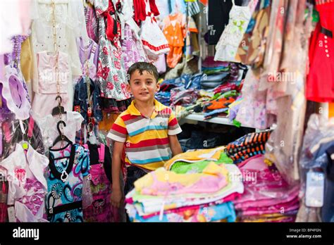 Kurdish Iraqi Boy At His Fathers Shop In The Bazaar Dohuk Kurdistan
