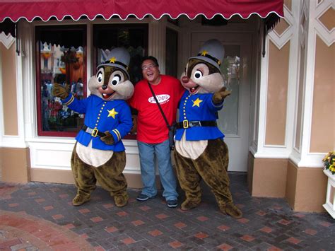 Me With Chip N Dale In Their Cop Costumes Loren Javier Flickr