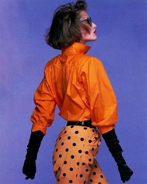 Tatjana Patitz In Editorial Late 80s 80s Fashion Orange Fashion