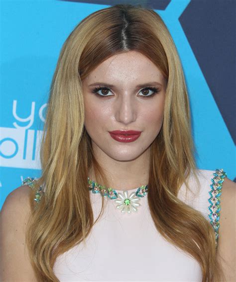 Bella Thorne Long Straight Casual Hairstyle Blonde Hair