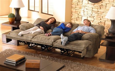 Montana Lay-Flat Triple Reclining Sofa w/ Drop Down Table ...