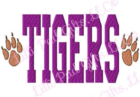 Tigers Paw Prints Embroidery Design 14 Sizes Tigers Etsy