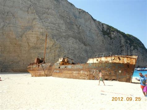 Shipwreck At Navagio Bay Photo From Navagio In Zakynthos
