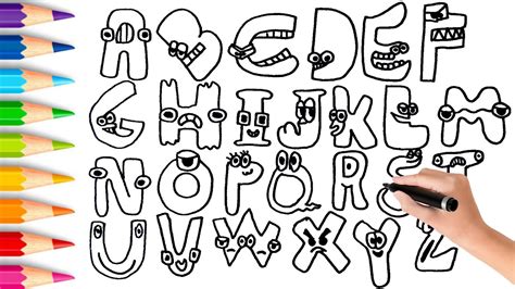 Alphabet Lore A Z Easy Drawing And Coloring Real Life Alphabet Lore Character Art Youtube