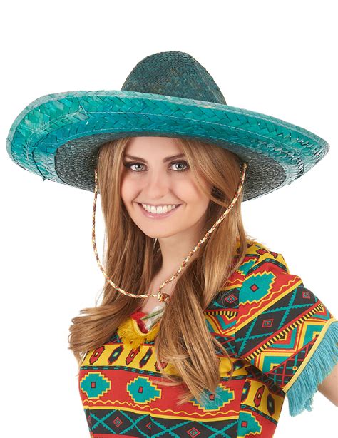 Sombrero mexicano verde adulto: Chapéus,mascarilhas e fatos de carnaval ...