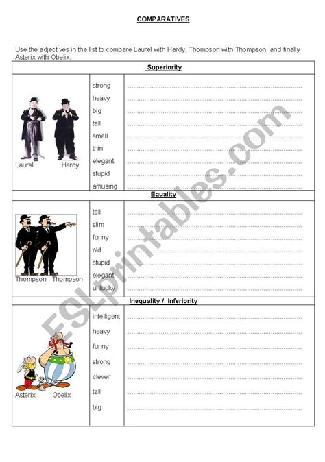 Comparative Of Superiority Exercises