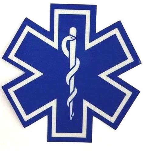 Star Of Life Decal Ems Paramedic 4 X 4 Star Of Life Highly Reflective