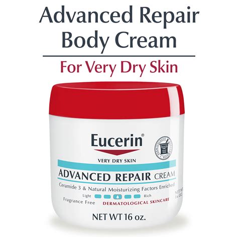 Eucerin Advanced Repair Body Cream Body Cream For Dry Skin 16 Oz Jar
