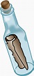 Clipart - Message in a Bottle