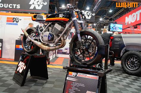 Doing it ol skool before it was cool. K&N Show Motorcycle at 2018 SEMA #sema