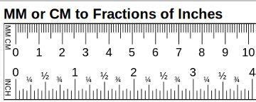Most rulers have inches on one side and a centimeter and millimeter ruler on the other side. On-line conversion of MM or CM to Fractions of Inches | shop tips | Cm to inches conversion, Mm ...