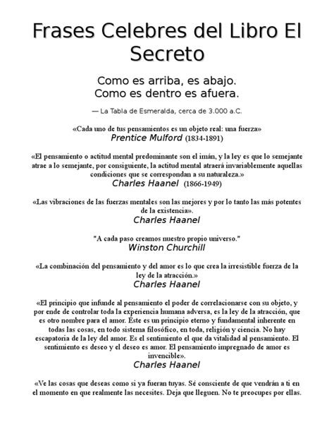 Romance, fantasía, ciencia ficción y otros. FRASES CELEBRES - Libro El Secreto - Rhonda Byrne | Amor ...