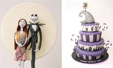 He has got a big bag of presents for children. Nightmare Before Christmas Wedding Cake