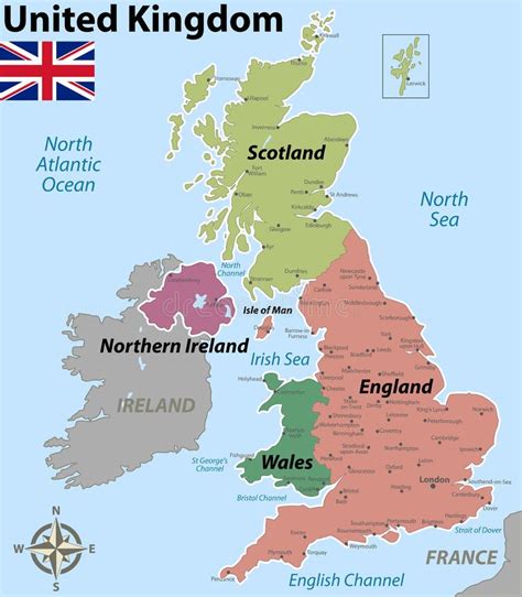 Mapa Del Reino Unido Con Condados Ilustraci N Del Vector Ilustraci N