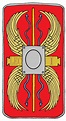 Roman Legionary Shield Legion 1 Adiutrix | Roman shield, Roman soldiers ...