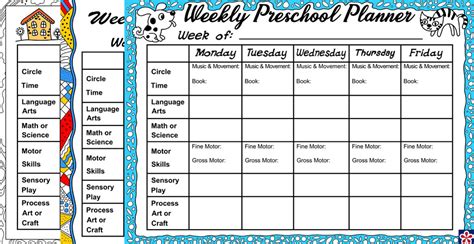 Weekly Planner For Your Preschool Class