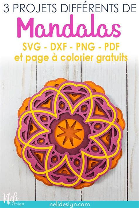 Download 3 fichiers SVG gratuits pour faire des mandalas 3D ...