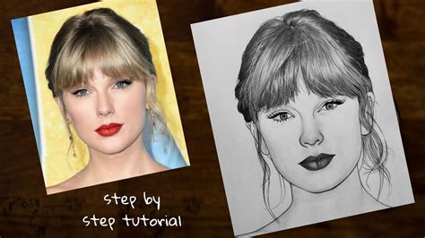 How To Draw Taylor Swift Step By Step Drawing Tutorial Youcandraw
