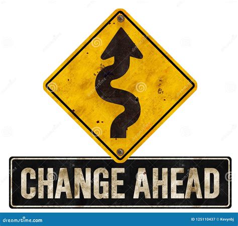 Change Changes Ahead Sign Detour Road Arrow Stock Illustration