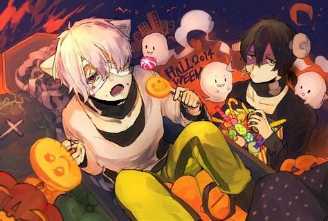 Halloween Anime Boys Kagerou Project Cute Candy Trick Or Treat Ghost