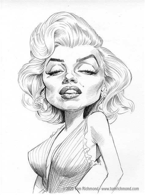 Sketch Othe Week Marilyn Monroe In Caricature Sketch