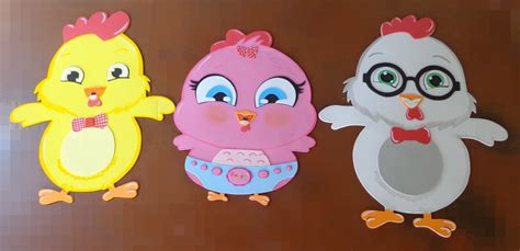 Jogo da memória silábico com as iniciais do nome de cada personagem da galinha pintadinha. 3 Painéis da turma galinha baby rosa em eva no Elo7 ...