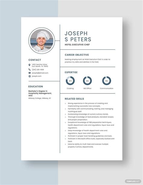 Free Hotel Executive Chef Resume Download In Word Apple Pages