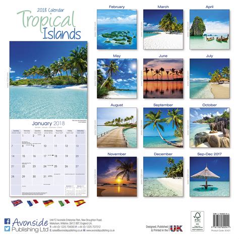 Tropical Islands Calendar 2018 Pet Prints Inc