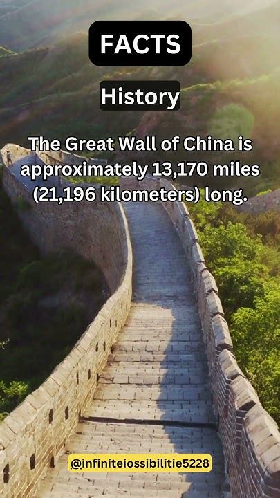 The Great Wall Of China Is Approximately 13170 Miles 21196 Km Long