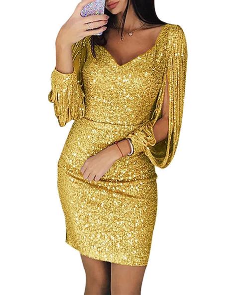 sequin dress with sleeve fringe doll up boutique