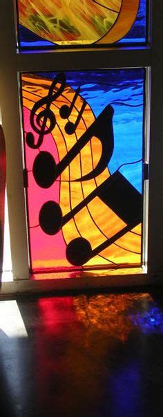 Stained Glass Music Notes And Clef Custom Stained Glass
