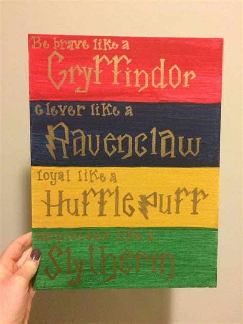 Rowling's wizarding world series, millions of fans have wondered which of the four houses they. Harry Potter Hogwarts House Traits Canvas