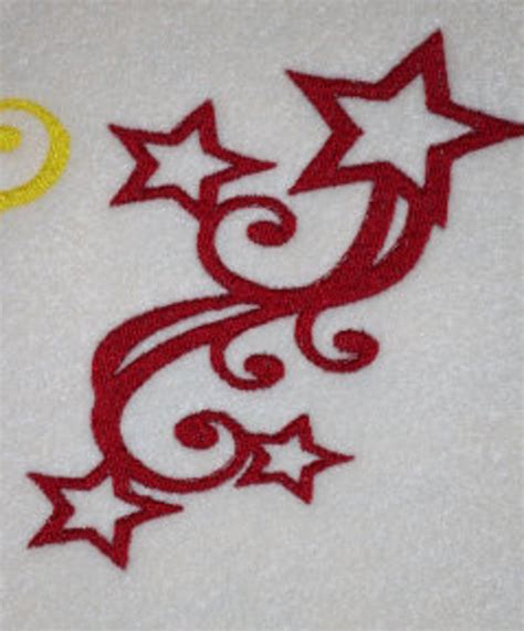 Star Flourishes Set Of 4 Machine Embroidery Design Etsy