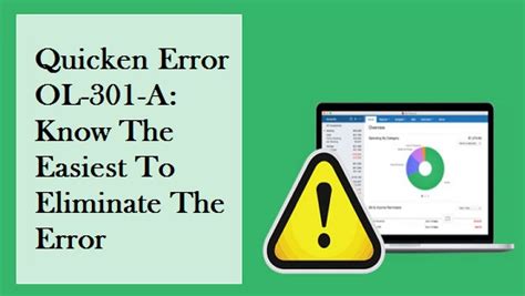 Fix Quicken Error Ol 301 While Using Online Services