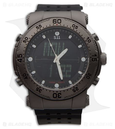 5 11 h r t tactical series titanium sniper watch black strap 59209 blade hq