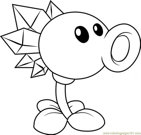 Peashooter Plants Vs Zombies Coloring Pages