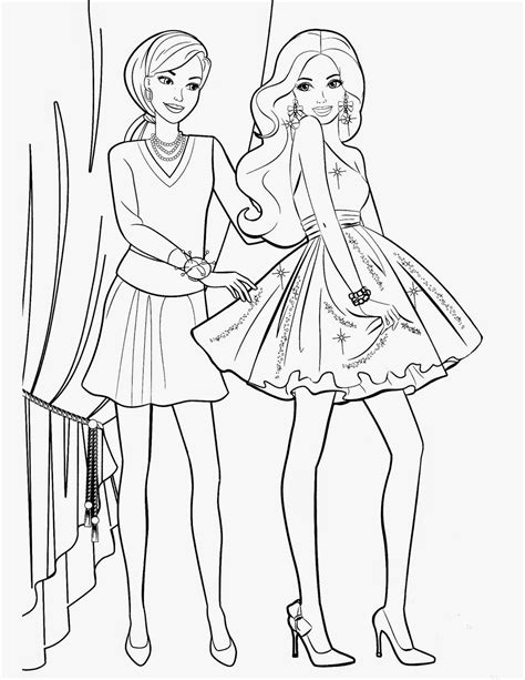 Free barbie coloring page to print and color. Coloring Pages: Barbie Free Printable Coloring Pages