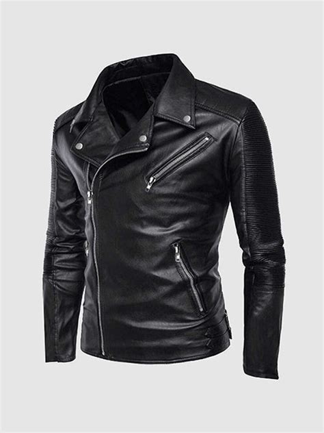 Mens Retro Leather Motorcycle Jacket Leather Jacket Master