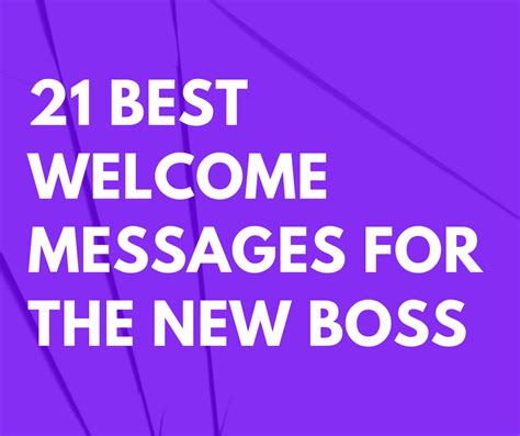 50 Best Welcome Messages For The New Boss