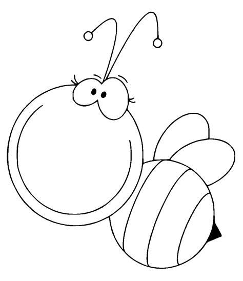Cute Cartoon Bee Coloring Page Free Printable Coloring Pages